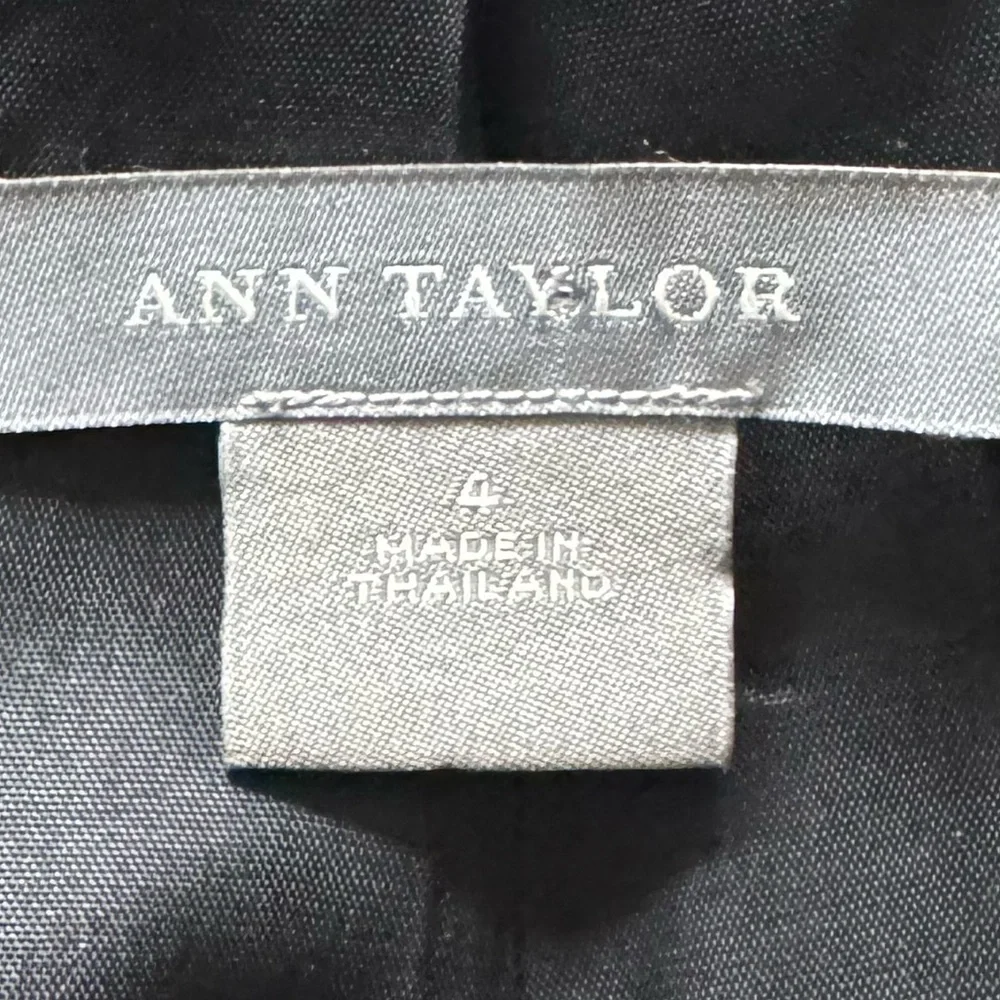 Ann Taylor Black and White Polka Dot Patterned Blazer Size 4